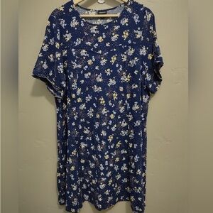 Navy Floral Print Dress